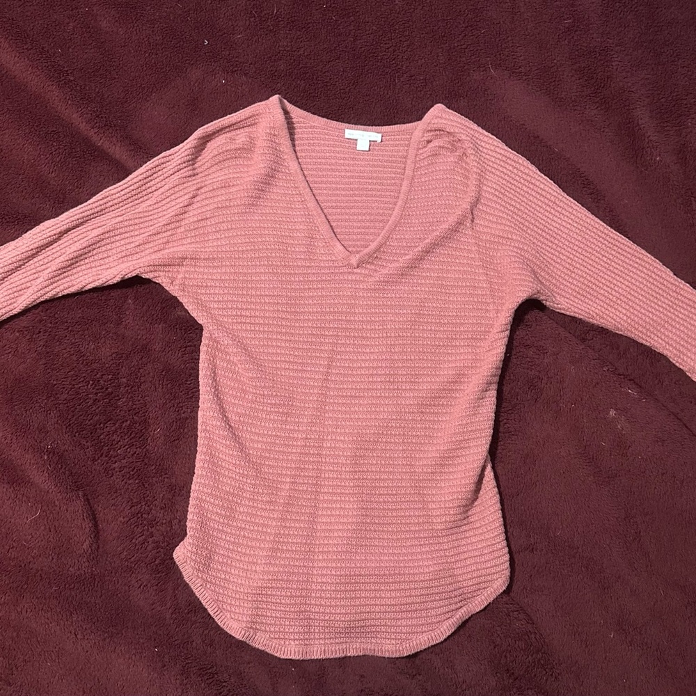 New York & Company Dusty Pink Long Sleeve Top